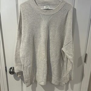 Aerie Soft Knit waffle neckCream Sweater